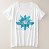 Angel star ergänzen Baby Scan Mutterschaftsblau &  Große Größe T-Shirt (Design vorne)