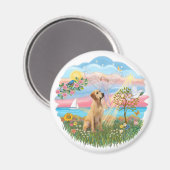Angel Star-Gelbe Labrador 8 Magnet (Vorderseite/Rückseite)