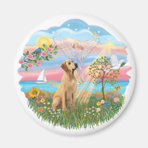 Angel Star-Gelbe Labrador 8 Magnet