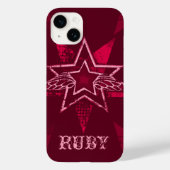 Angel Star individuelle Name ruby red Case-Mate iPhone Hülle (Rückseite)