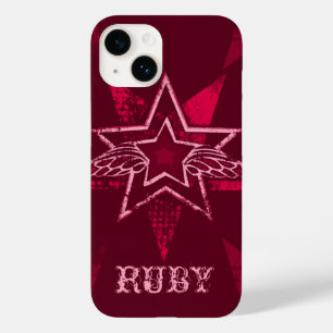 Angel Star individuelle Name ruby red Case-Mate iPhone 14 Hülle
