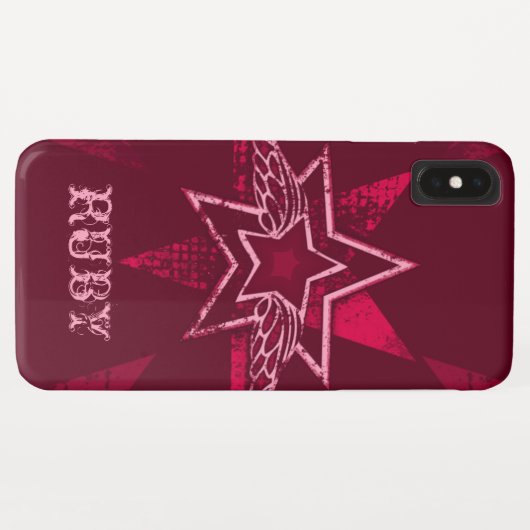 Angel Star individuelle Name Ruby Roter Telefonkas Case-Mate iPhone Hülle (Rückseite (Horizontal))