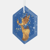 Angel Stars und Peace Dove Starry Night Ornament Aus Glas (Vorderseite Links)