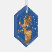 Angel Stars und Peace Dove Starry Night Ornament Aus Glas (Vorderseite Rechts)