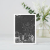 Angel Statue Alter Friedhof Postkarte (Stehend Vorderseite)