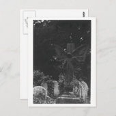 Angel Statue Alter Friedhof Postkarte (Vorne/Hinten)