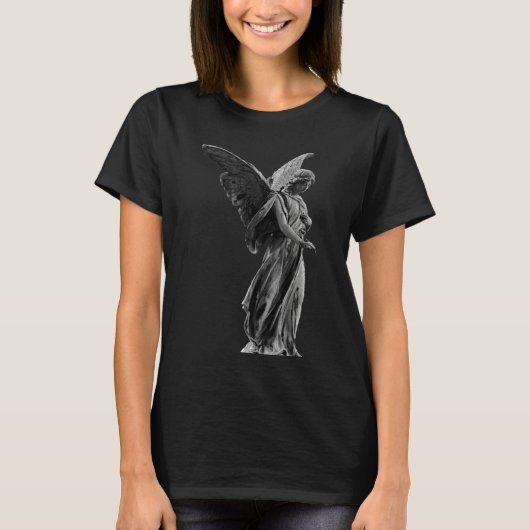 Angel statue angel statue faith retro T-Shirt (Vorderseite)