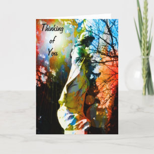 Angel Statue Denken Sie an Ihre Karte