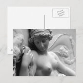 Angel-Statue der Frau Postkarte (Vorne/Hinten)