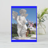 Angel Statue in blau (Stehend Vorderseite)
