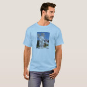 Angel-Statue in hellblau T-Shirt (Vorne ganz)