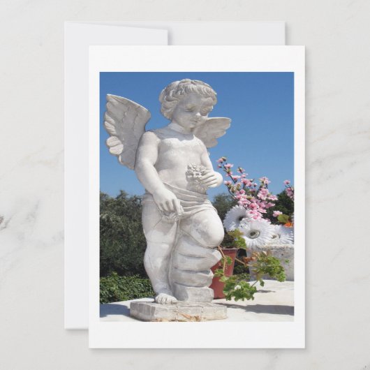 Angel-Statue in Weiß (Rückseite)