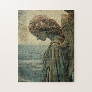 Angel Statue mit Patina Puzzle