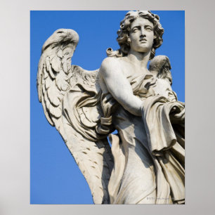 Angel statue Ponte Sant'Angelo, Rom, Italien Poster