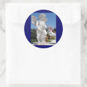 Angel Statue Runder Aufkleber (Tasche)