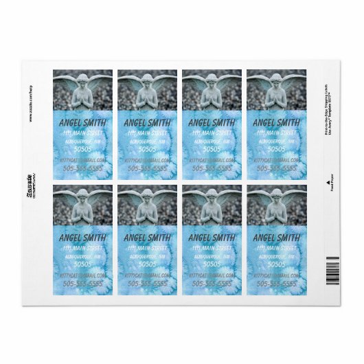 Angel Statue Watercolor Zuhause/Geschäftsadresse (Vorne)