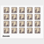 Angel Sticker<Brown> Quadratischer Aufkleber (Blatt)