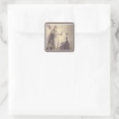 Angel Sticker<Brown> Quadratischer Aufkleber (Tasche)
