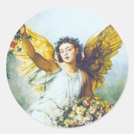 Angel-Sticker Runder Aufkleber