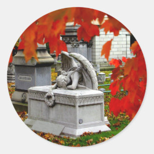 Angel-Sticker Runder Aufkleber