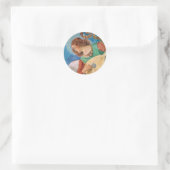 Angel-Sticker Runder Aufkleber (Tasche)