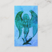 Angel , Stift Kunst in Marmor Design Visitenkarte (Rückseite)