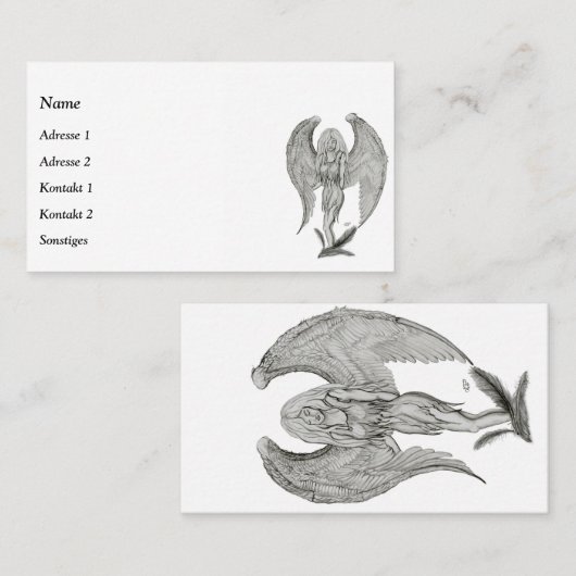 Angel, Stift Visitenkarte (Vorne/Hinten)