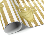 Angel Streifen Imitate Goldene Feier katholische Geschenkpapier (Rolleneckpunkt)