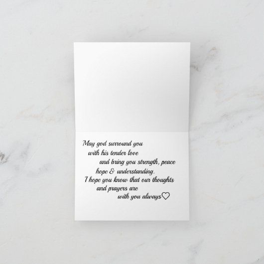 Angel Sympathy Card Karte (Innenseite)