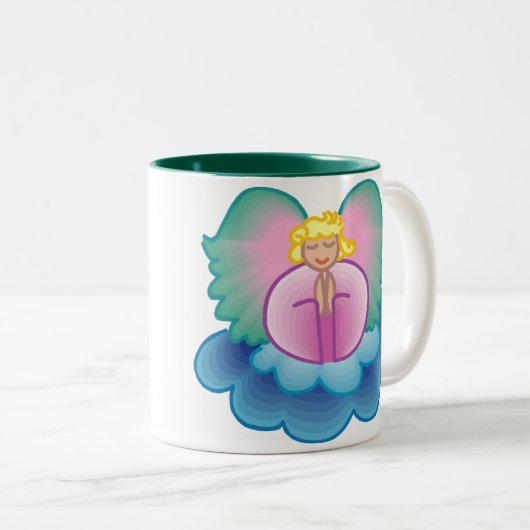 Angel-Tasse beten Zweifarbige Tasse (VorderseiteRechts)