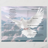Angel-Taube-Beerdigungsvorlage (Rückseite)