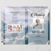 Angel-Taube-Beerdigungsvorlage (Vorne/Hinten)