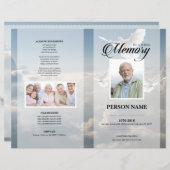 Angel-Taube-Beerdigungsvorlage (Vorne/Hinten)