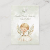 Angel Taufe beten Kindererinnerungskarte Visitenkarte (Vorderseite)