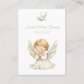 Angel Taufe beten Kindererinnerungskarte Visitenkarte (Vorderseite)