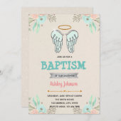 Angel Taufe Geburtstagsfeier Einladung (Vorne/Hinten)