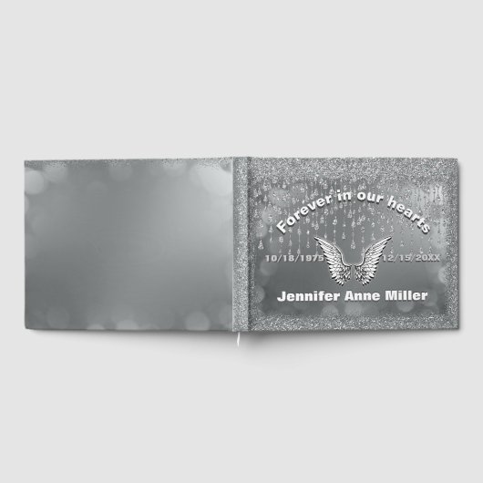 Angel Tears Silver Memorial Gästebuch (Voll)