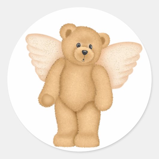 Angel Teddy Bear 4 Stickers (Vorderseite)