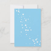 Angel Teddy Bear on Clouds Blue Dankeschön Karte (Rückseite)