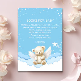 Angel Teddy Bear über Clouds Bücher für Baby Blue Begleitkarte