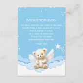 Angel Teddy Bear über Clouds Bücher für Baby Blue Begleitkarte (Vorderseite)