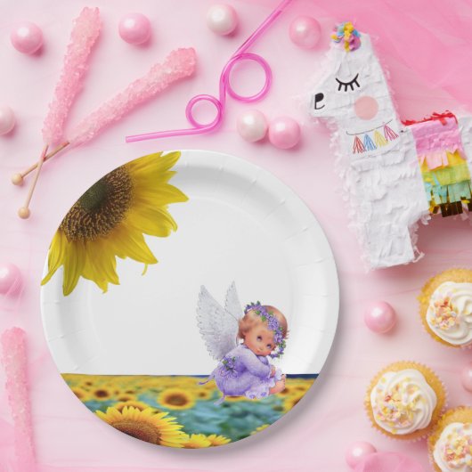 Angel-Teller für Sonnenblumen Pappteller (Party)