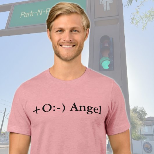 Angel Text Symbol Tri-Blend-Shirt Tri-Blend Shirt
