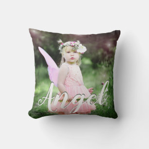 Angel Throw Pillow - Add Your Image Kissen