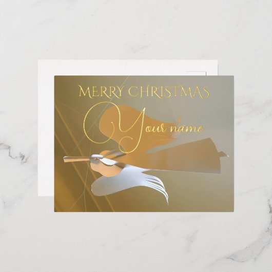 Angel-Trompeten Folien Feiertagspostkarte (Vorderseite/Rückseite)