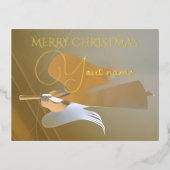 Angel-Trompeten Folien Feiertagspostkarte (Vorderseite)