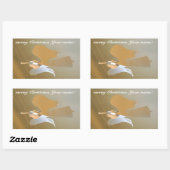 Angel-Trompeten Rechteckiger Aufkleber (Blatt)