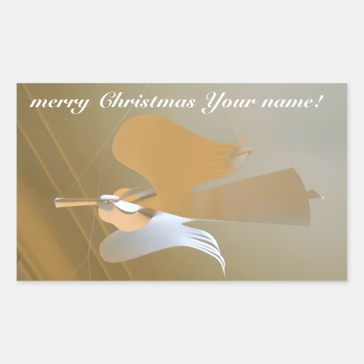 Angel-Trompeten Rechteckiger Aufkleber (Vorderseite)