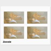 Angel-Trompeten Rechteckiger Aufkleber (Blatt)