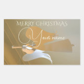 Angel-Trompeten Rechteckiger Aufkleber (Vorderseite)